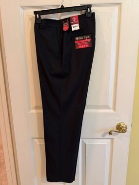 Men's Black Comfort Stretch Dress Pants